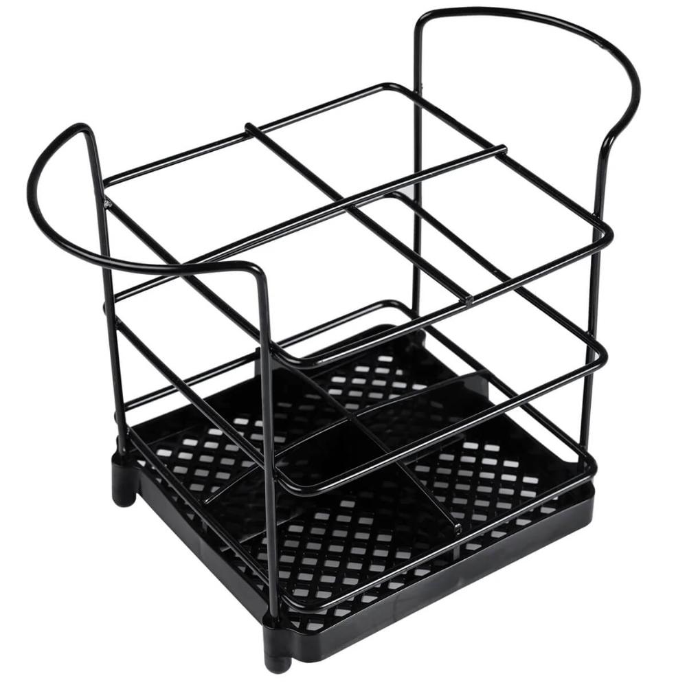 Organizador de Talheres Utimil Porta Garfo e Faca Preto para Mesa Bancada Armário