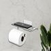 Porta Papel Higiênico com Suporte para Celular Aço Cromado de Parede Linha Fixação Adesiva Utimil