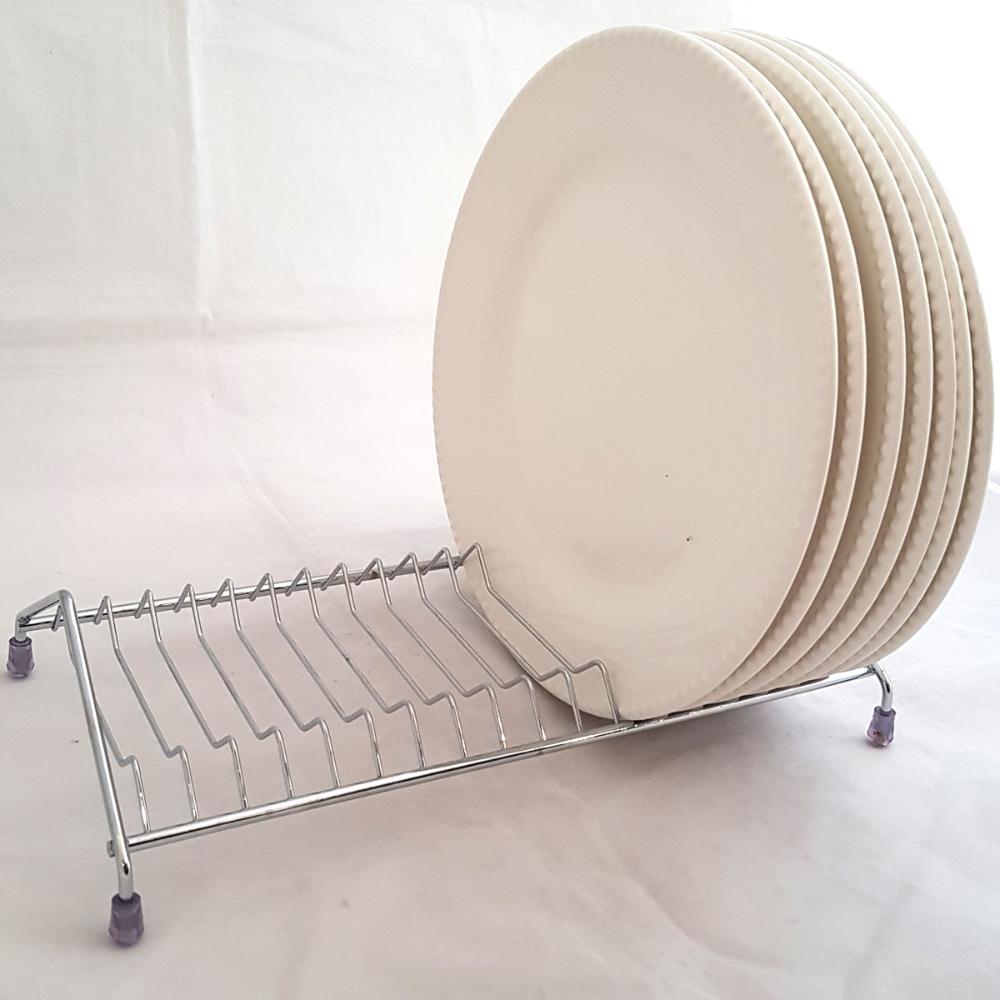 Suporte Porta 18 Pratos Organizador Armário Cozinha Cromado