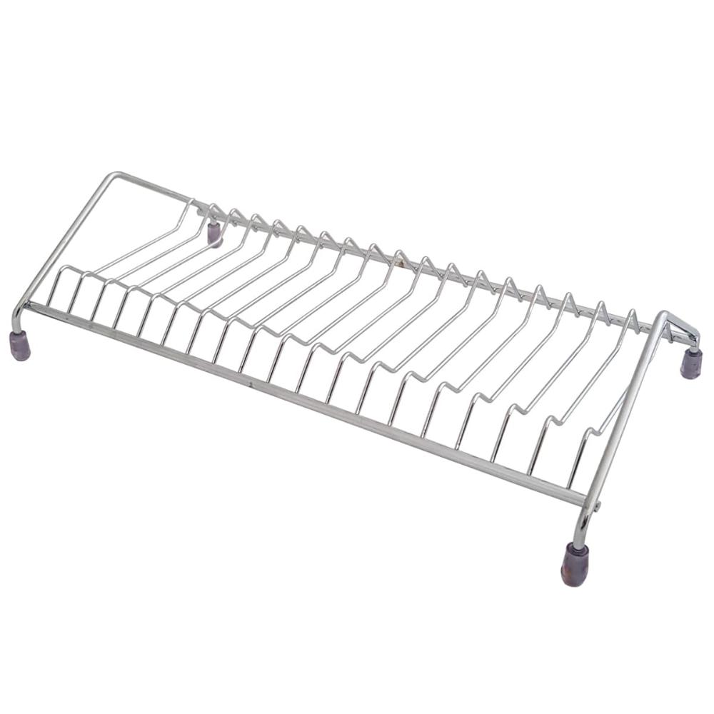 Suporte Porta 18 Pratos Organizador Armário Cozinha Cromado