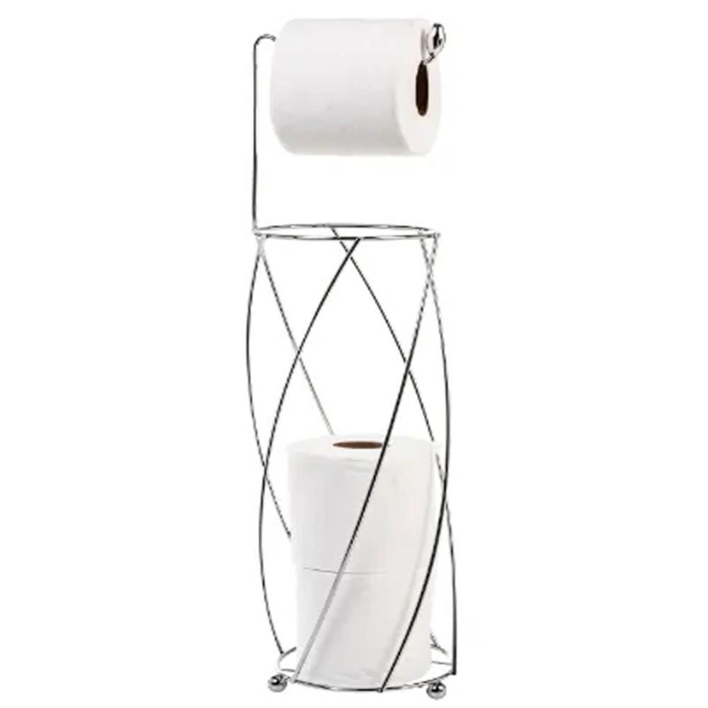 Suporte para 4 Rolos Papel Higiênico de Chão Espiral Aramado