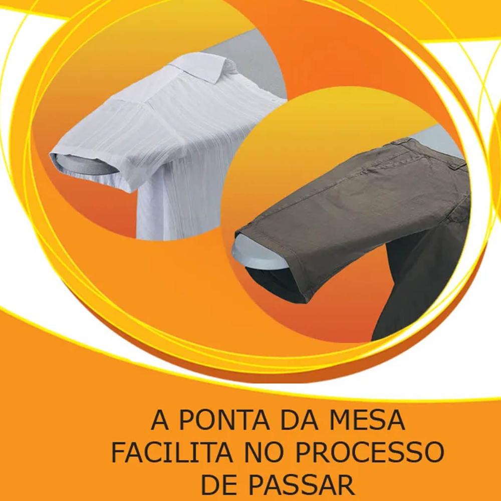 Tábua de Passar Roupa 100x30cm Dobrável Bella com Porta Ferr
