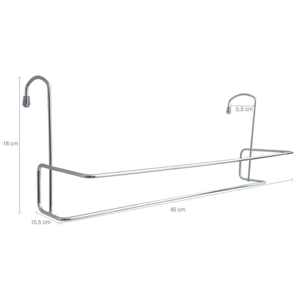 Toalheiro Duplo Suporte De Encaixe Box 45cm Toalhas De Banho