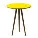 Mesa Bistrô Redonda Toka Castanho e Amarela 75 cm