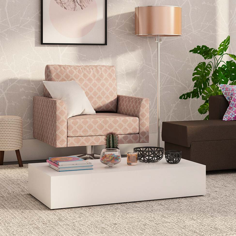 Mesa Centro Retangular Branca