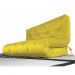 Colchão Futon Casal Dobrável Sofa Cama Amarelo Acquablock