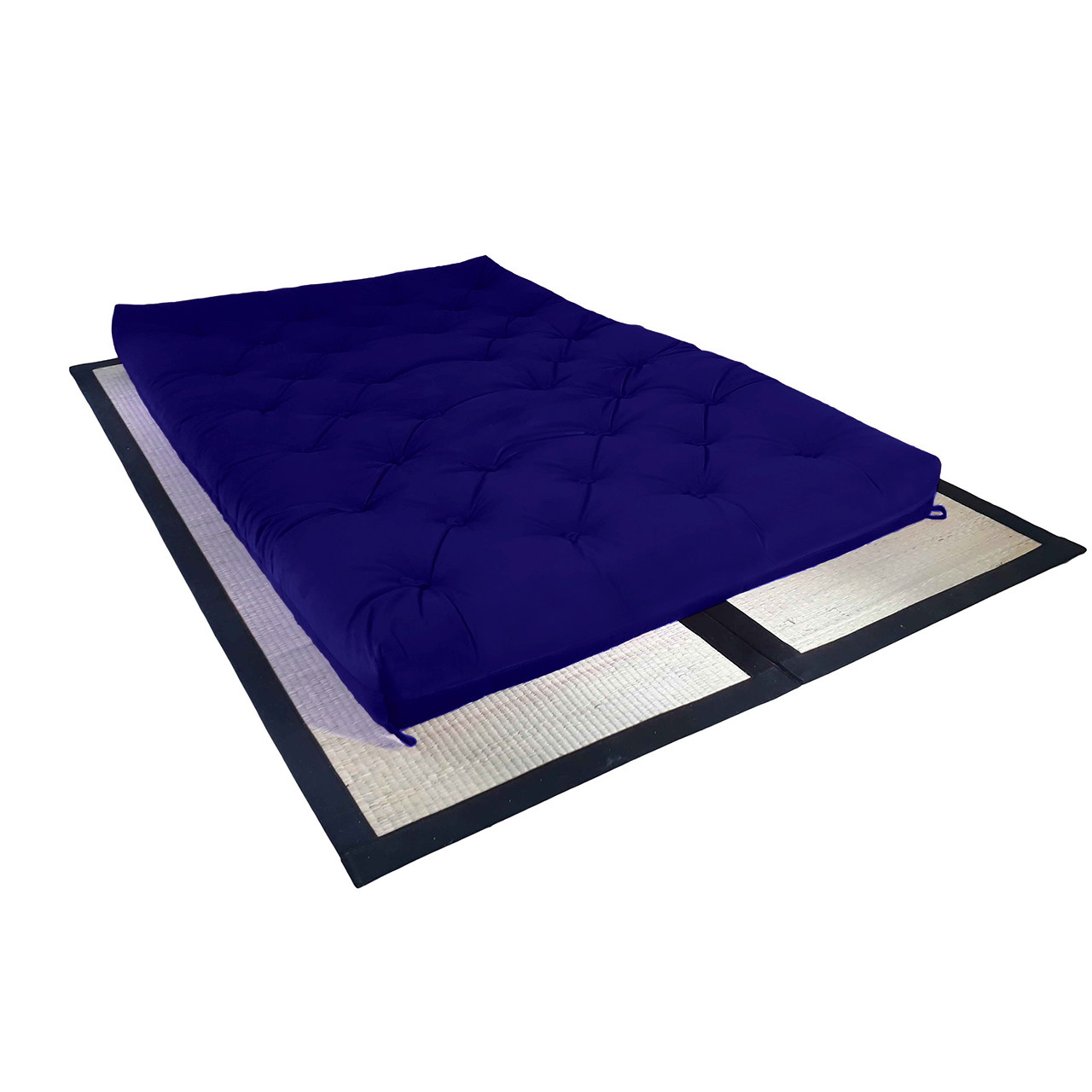 Colchão Futon King Dobrável Sofa Cama Acquablock Azul Royal