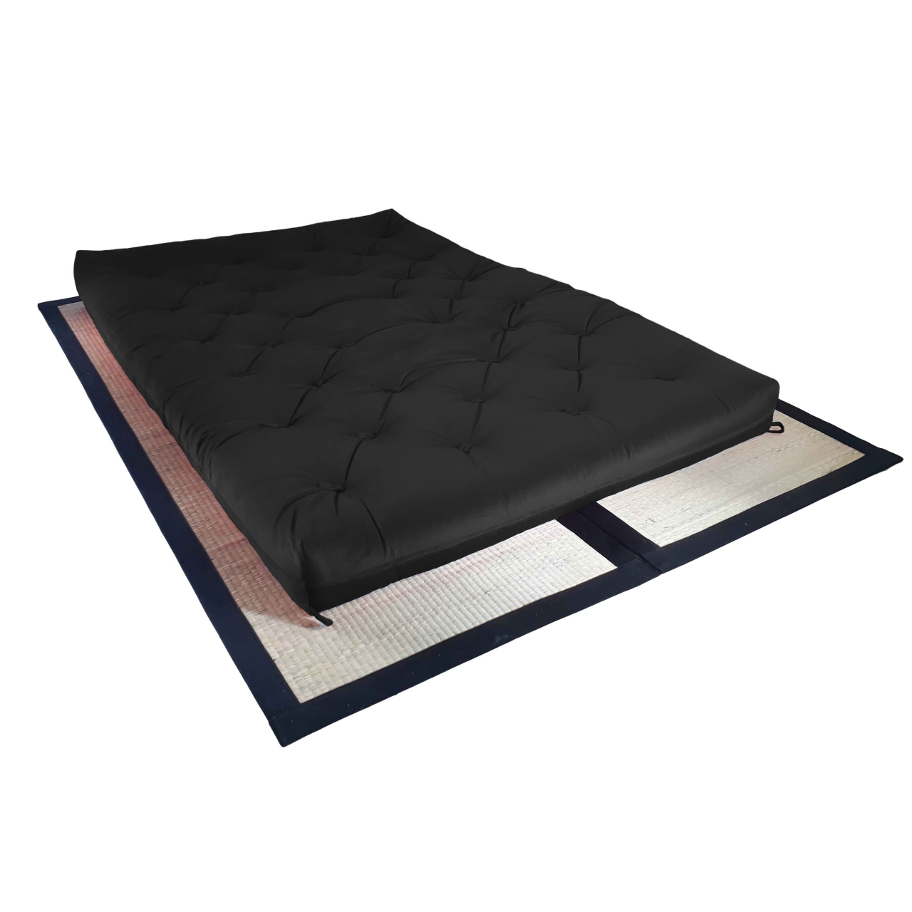 Colchão Futon King Dobrável Sofa Cama Acquablock Preto
