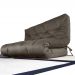 Colchão Futon King Dobrável Sofa Cama Cinza