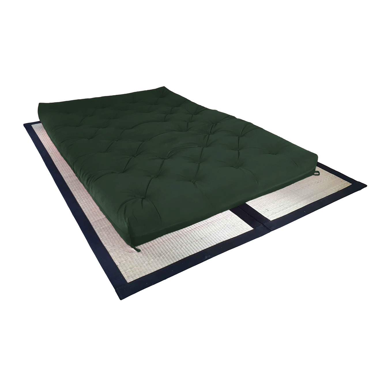 Colchão Futon King Dobrável Sofa Cama Verde Militar