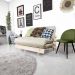 Futon Casal Tokio Sofa Cama Bege Com Madeira Maciça