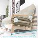 Futon Casal Tokio Sofa Cama Bege Com Madeira Maciça