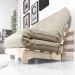 Futon Casal Tokio Sofa Cama Bege Com Madeira Maciça