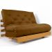 Sofá Cama Casal Futon Tokio Caramelo Madeira Maciça Cor Mel