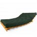 Sofá Cama Casal Futon Tokio Verde Militar Madeira Maciça Cor Mel