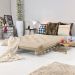 Sofa Cama Casal Futon Oriental Bege Madeira Maciça
