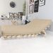 Sofa Cama Casal Futon Oriental Bege Madeira Maciça