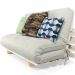 Sofa Cama Casal Futon Oriental Branco Off Acquablock Com Madeira Maciça
