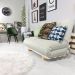 Sofa Cama Casal Futon Oriental Branco Off Acquablock Com Madeira Maciça