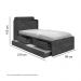 Bibox Tamires C/ Capitonê 0,9 Castanho Wood - Cambel