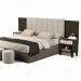 Cabeceira Ajustável Elena Chocolate e Off White Cambel