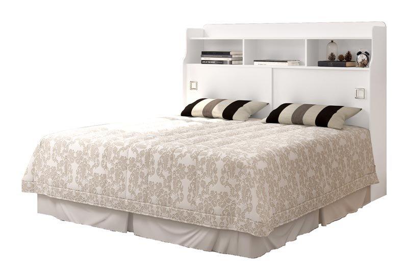 Cabeceira De Casal Jessica 1,40  branco  - Cambel Móveis