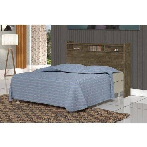 Cabeceira De Casal Melissa 1,60 Castanho Wood Lx - Cambel Móveis