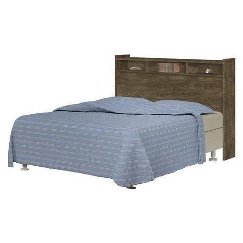 Cabeceira De Casal Melissa 1,60 Castanho Wood Lx - Cambel Móveis
