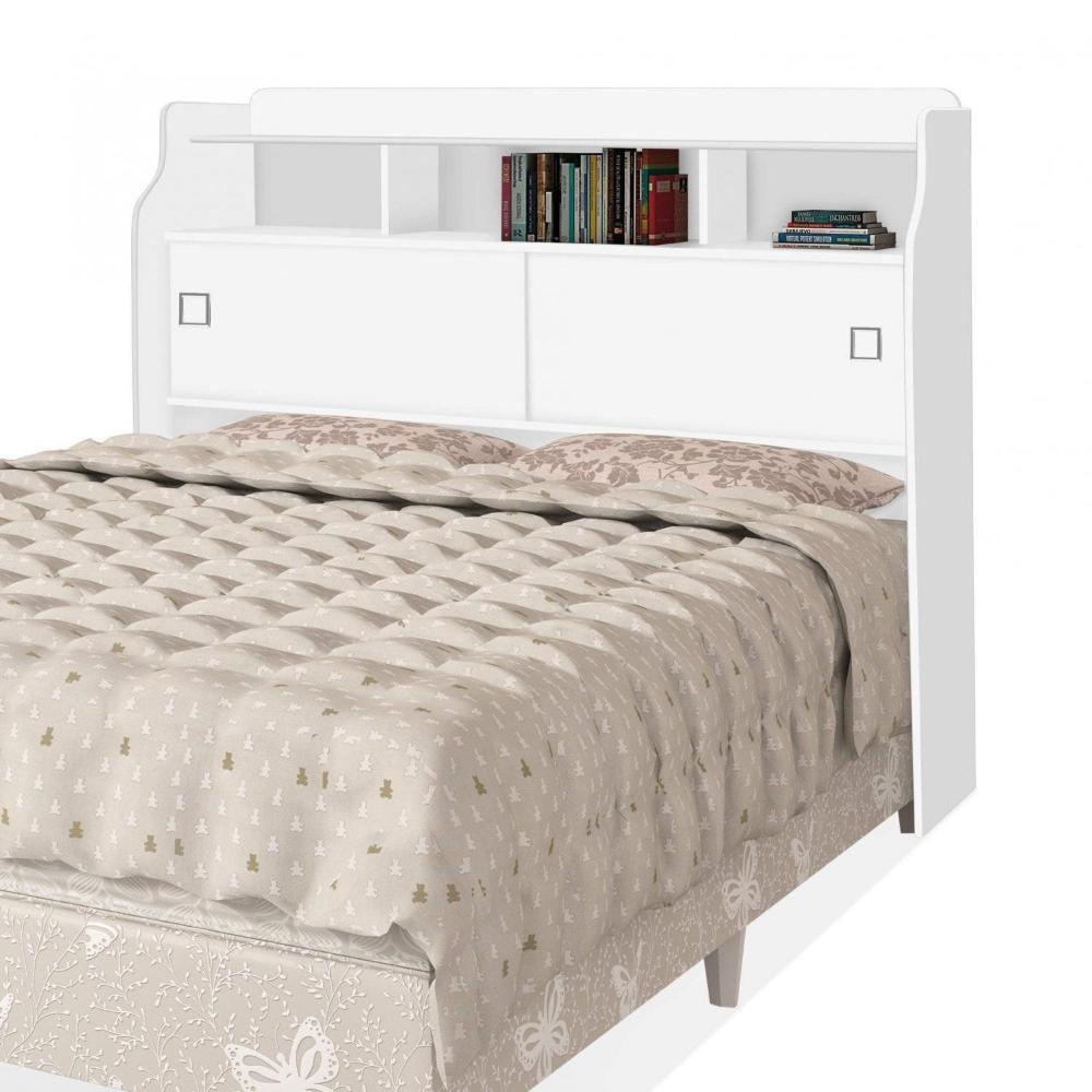 Cabeceira Jéssica Casal 1,38cm Branco - Cambel