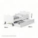 Cama Angel Branco com Auxiliar e 02 Colchões Cambel