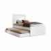 Cama Bibox Solteiro Luara Branco com 02 Colchões Cambel