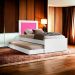 Cama Bibox Solteiro Luara com Aplique e 02 Colchões Cambel