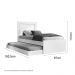 Cama Bibox Solteiro Luara com Aplique e 02 Colchões Cambel