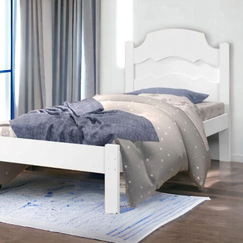 Cama Íris Solteiro Branco Com Colchão Cambel