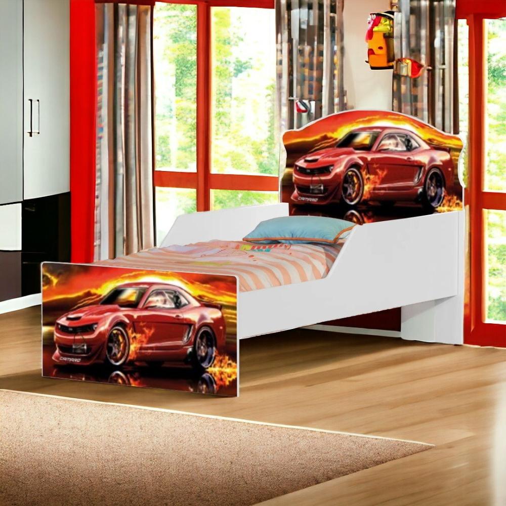 Cama Infantil Lívia Adesivada Racer com Colchão Cambel