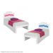 Cama Iris Solteiro 0,88cm Rosa/Azul - Cambel Móveis