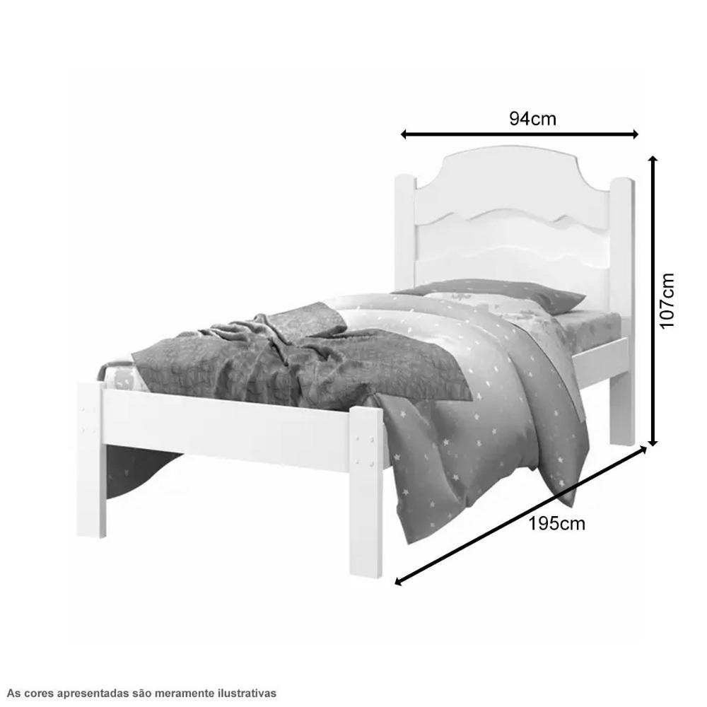 Cama Iris Solteiro 0,88cm Rosa/Azul - Cambel Móveis