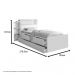 Cama Isa Solteiro Branco Com Auxiliar E 02 Colchões Cambel