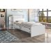 Cama Isa Solteiro Branco com Colchão Cambel