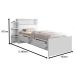 Cama Isa Solteiro Branco com Colchão Cambel