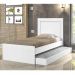 Cama Luara Solteiro 0,88Cm Branco C/ Azul E Branco C/Rosa Auxiliar Branco - Cambel