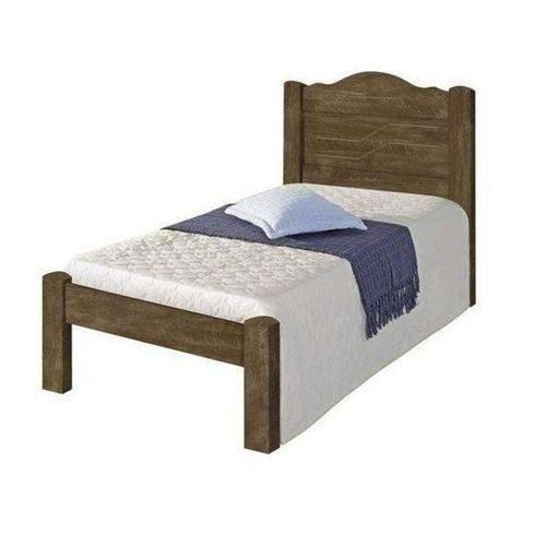 Cama Solteiro Thalia Cambel Móveis Castanho Wood
