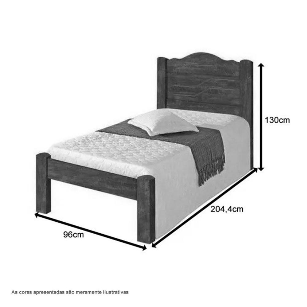 Cama Solteiro Thalia Castanho Com Colchão Cambel