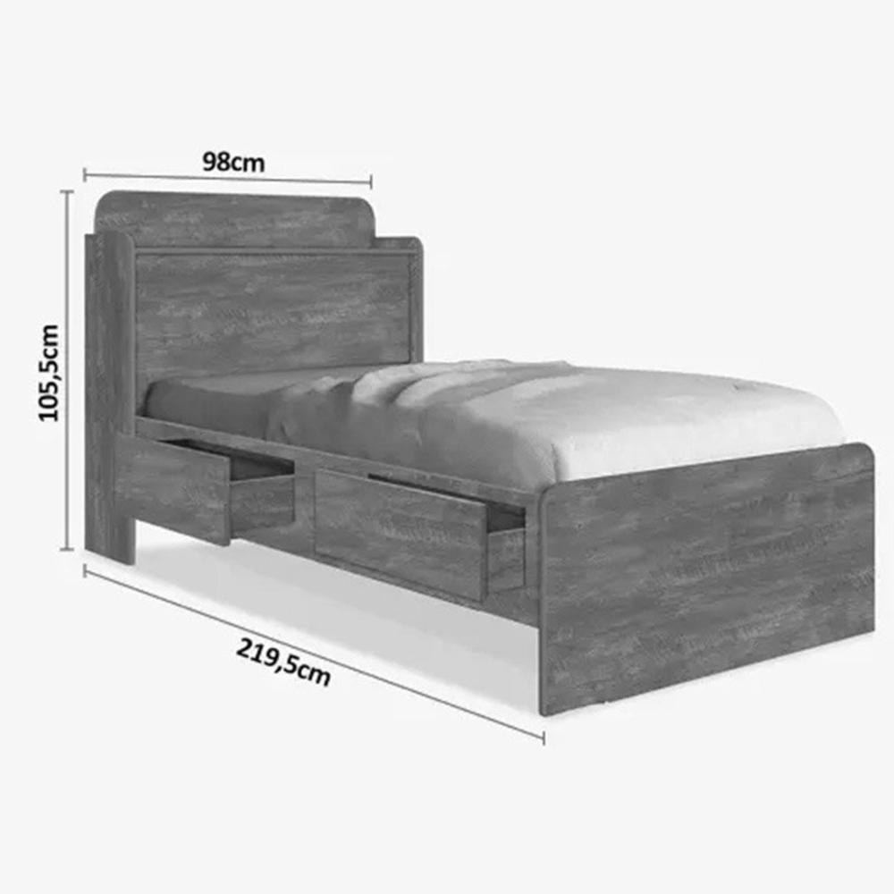 Cama Tamires Baú Castanho