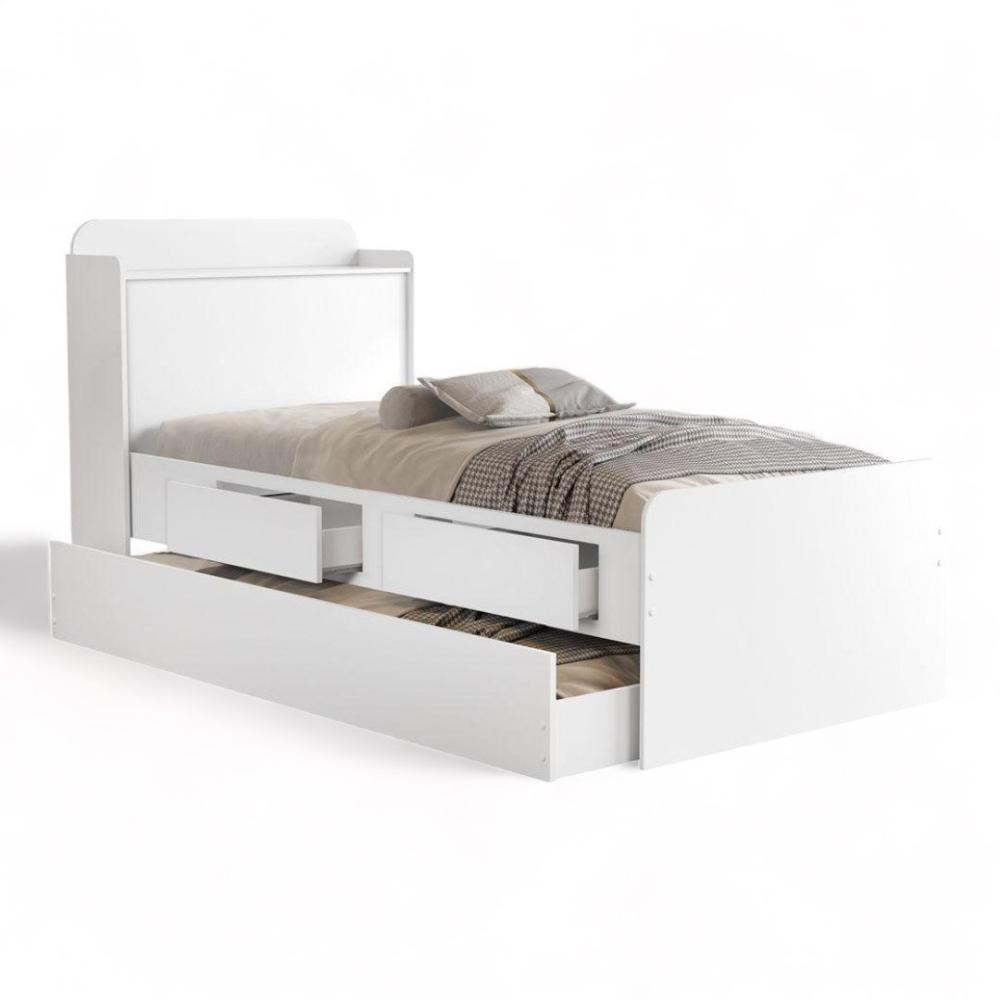 Cama Tamires Branco Com Auxiliar E 02 Colchões
