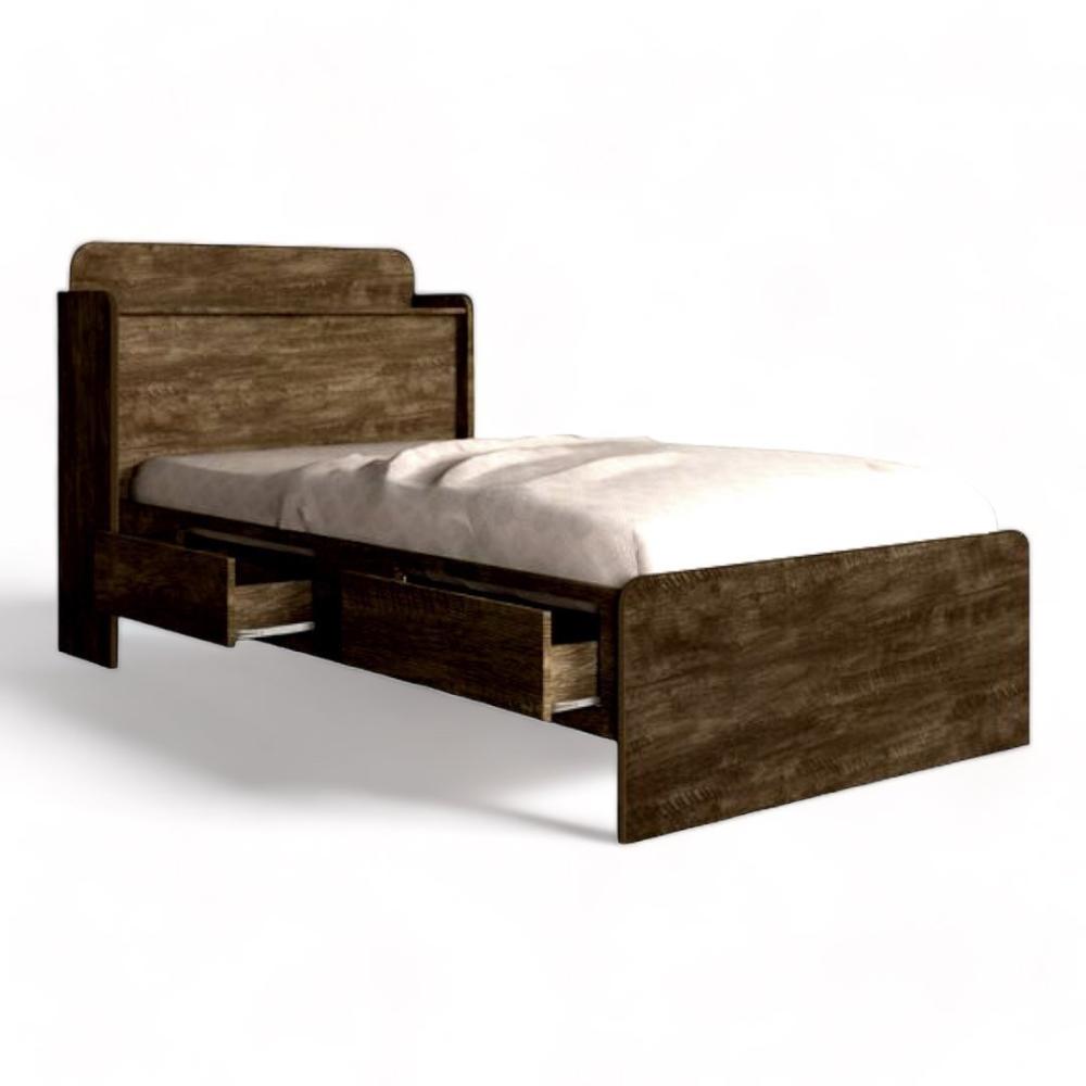 Cama Tamires Castanho Com Colchão