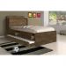 Cama Tamires Solteiro 0,88Cm Com Auxiliar Castanho - Cambel