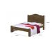 Cama Thalia Casal 1,38Cm Castanho - Cambel