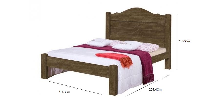 Cama Thalia Casal 1,38Cm Castanho - Cambel