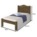 Cama Thalia Solteiro 0,88Cm Castanho Com Colchão- Cambel